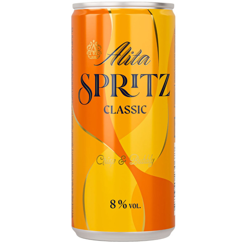 Alita Spritz gazuotas aromatizuotas vyno produktų kokteilis (8%), 200 ml