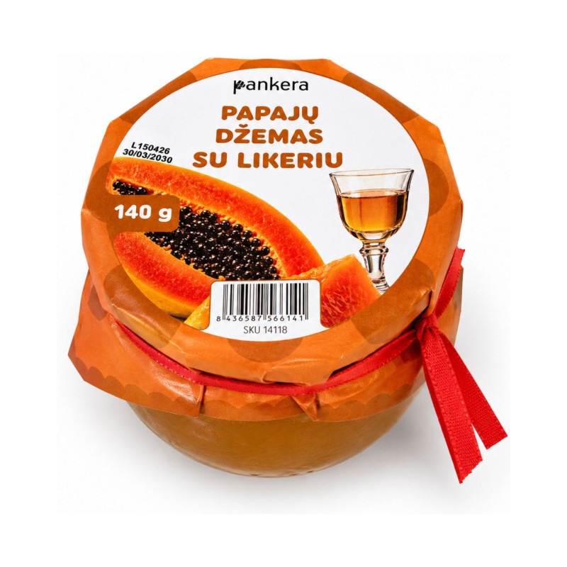 Papajų džemas su likeriu 140g