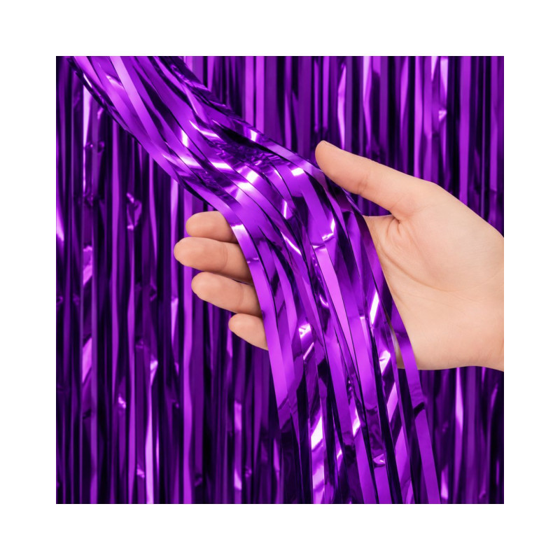 Dekoratyvinė užuolaida lietutis, violetinė spalva, 100x200cm