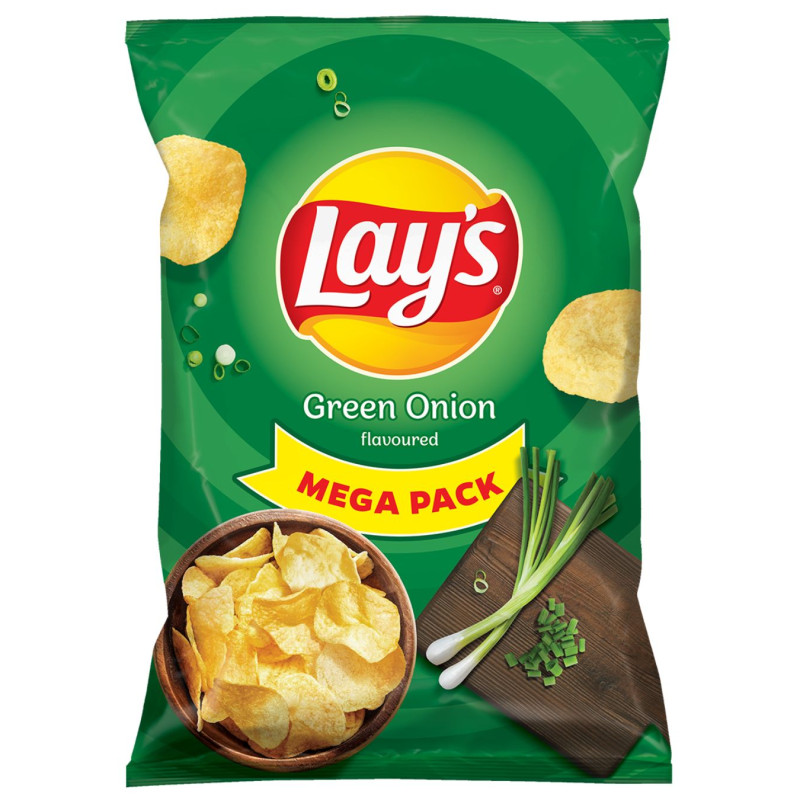 Bulvių traškučiai Lays laiškinių svogūnų skonio, 180g