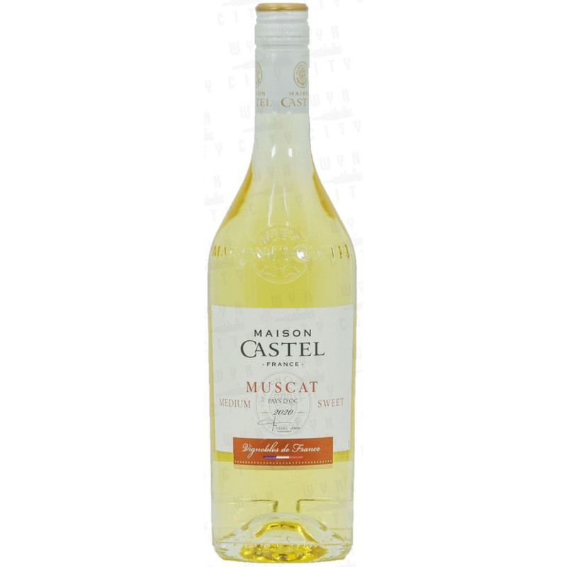 Vynas Maison Castel Muscat baltas pusiau saldus (12%), 750 ml