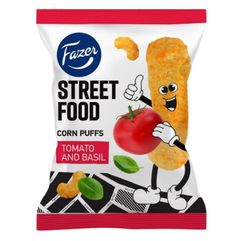 Kukurūzų lazdelės Street Food pomidorų ir baziliko skonio, 80g