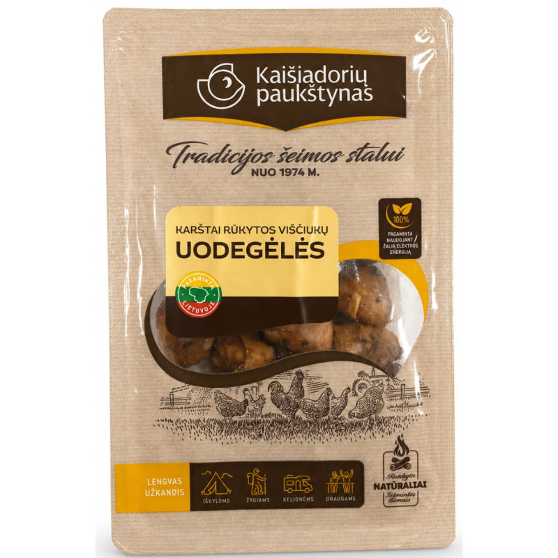 Karštai rūkytos viščiukų uodegėlės, 250g