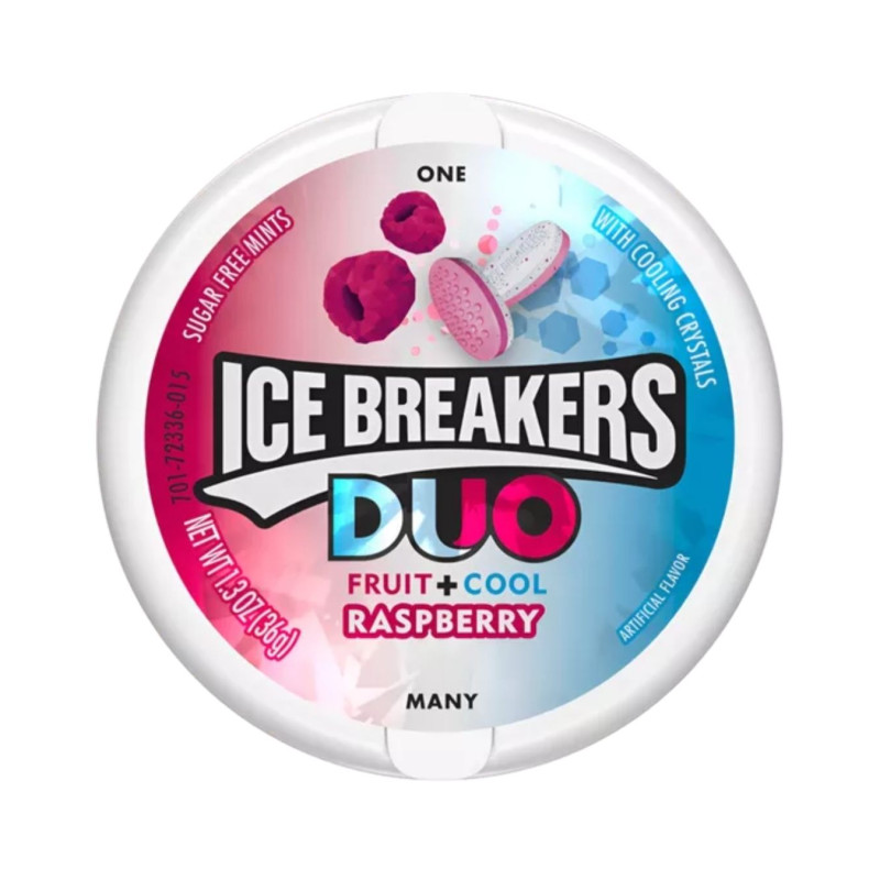 Pastilės ICE Breakers DUO 36g, Raspberry