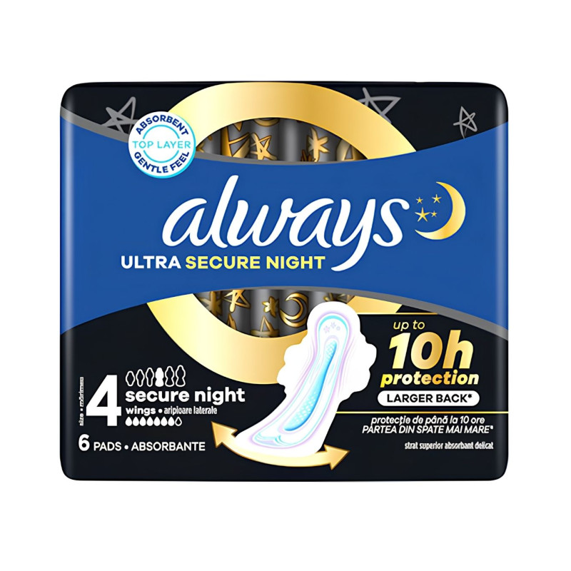 Higieniniai paketai Always Ultra Secure night 6 vnt
