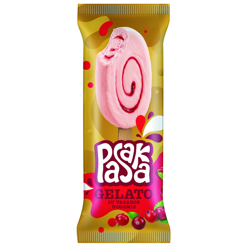 Ledai"Pasaka gelato" 90ml/67g "vasaros uogų"griet. su derbentų ir spanguolių įdaru