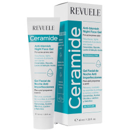 Naktinė veido želė REVUELE Ceramide  Anti-Blemish, 40ml