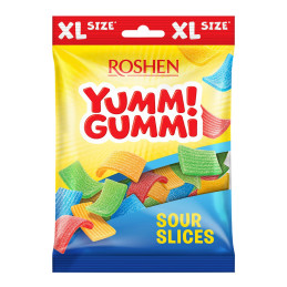 Želiniai saldainiai Yummi Gummi Rūgščios juostelės, 165g