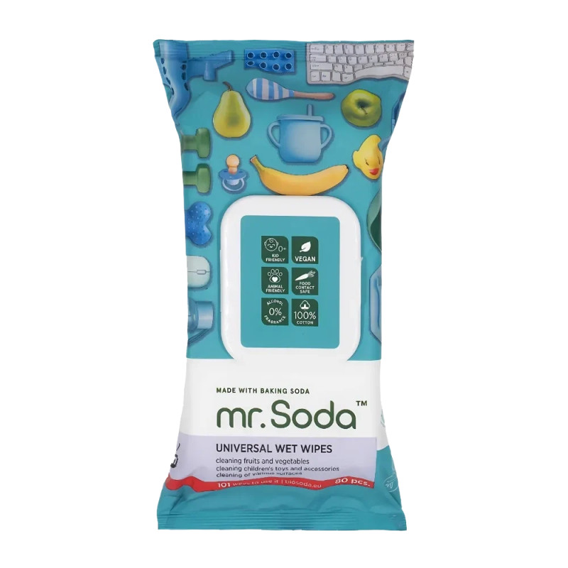Drėgnos servetėlės dr.Soda antibakterinės 80vnt