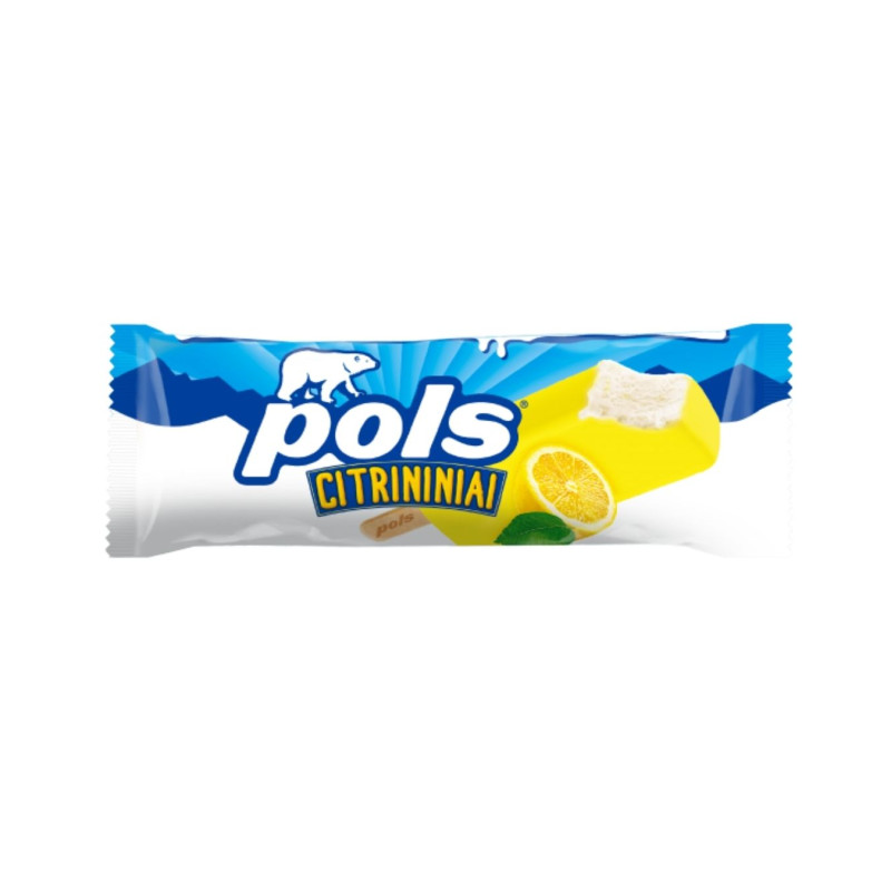 Citrininiai ledai Pols su citrinų skonio glaistu, 120ml / 75g
