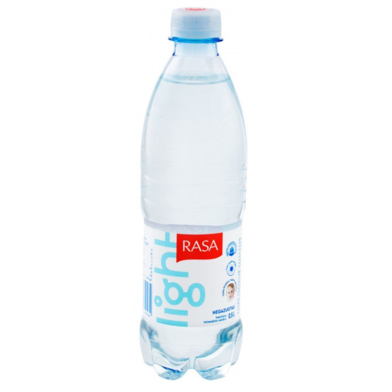 Negazuotas natūralus mineralinis vanduo Rasa Light, 500 ml