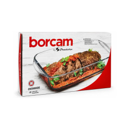 Stiklinis kepimo indas Borcam 2750ml 33.6x19x7cm