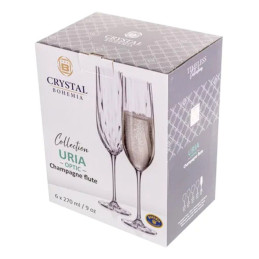 Taurės šampanui URIA OPTIC 6 x 270 ml