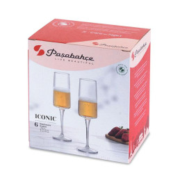 Taurės šampanui Pasabache ICONIC 6 x 190 ml