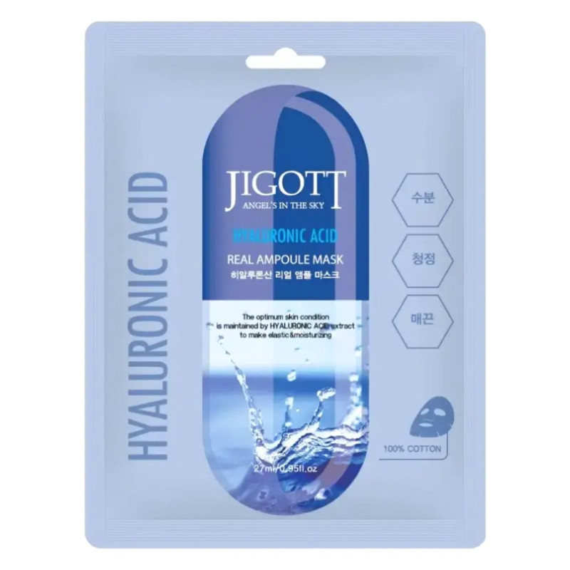 JIGOTT lakštinė veido kaukė HYALURONIC ACID 27 ml