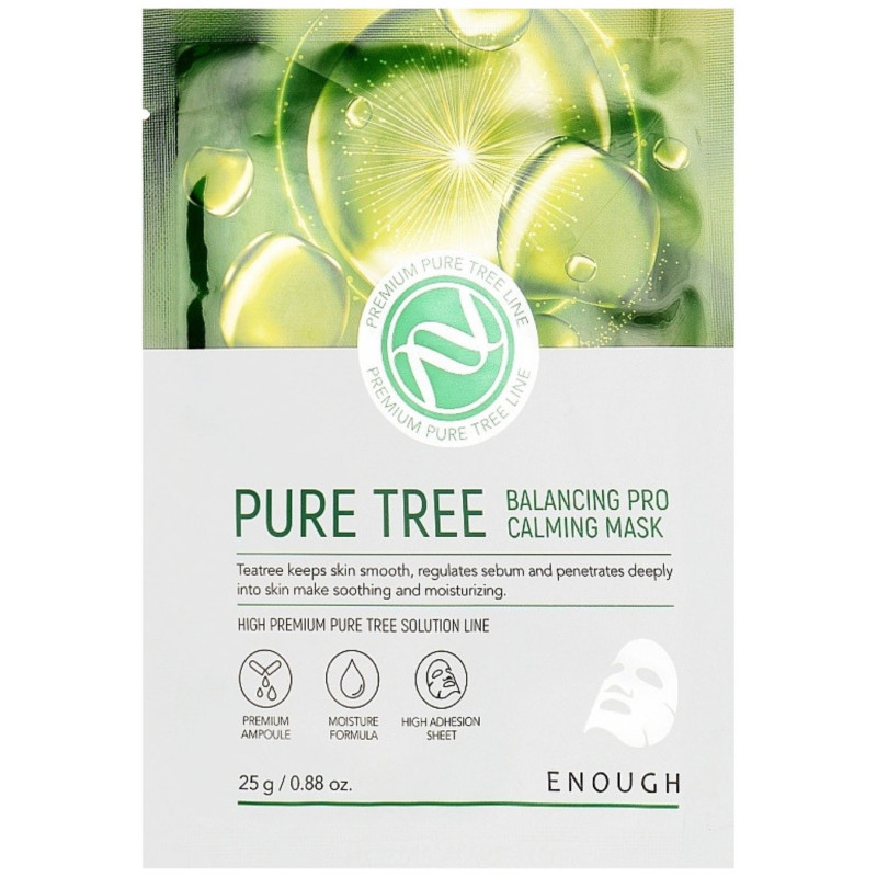 ENOUGH lakštinė veido kaukė PURE TREE 25 g