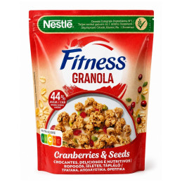 Dribsniai NESTLE FITNESS GRANOLA, su spanguolėmis 300 g
