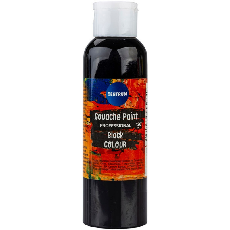 Guašas juoda spalva, 120ml
