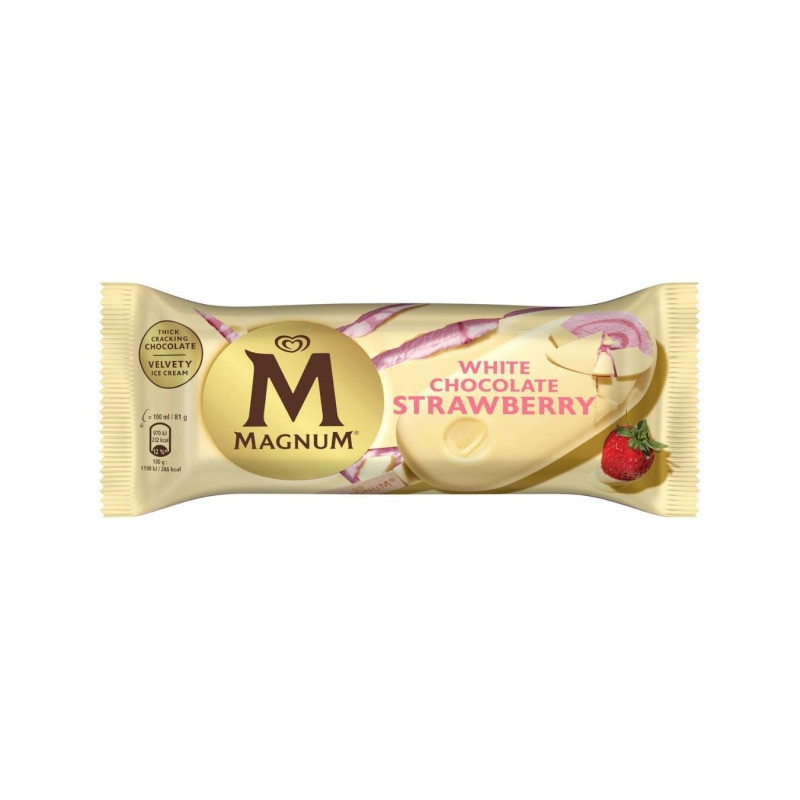 Ledai MAGNUM su braškių įdaru 100ml/81g