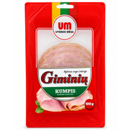 Karštai rūkytas Giminių kiaulienos  kumpis, 100 g