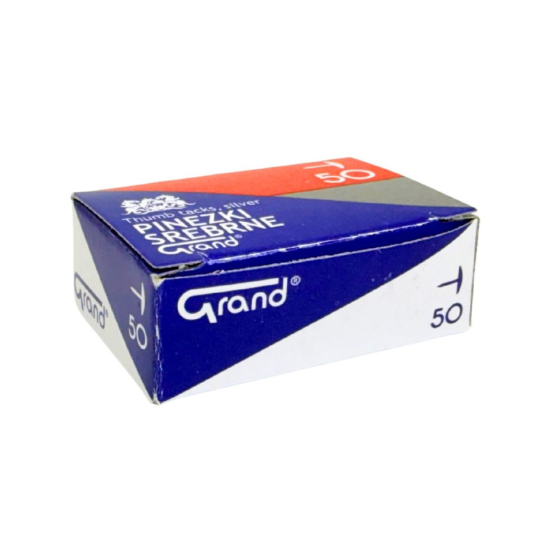 Smeigtukai GRAND sidabriniai, 50 vnt