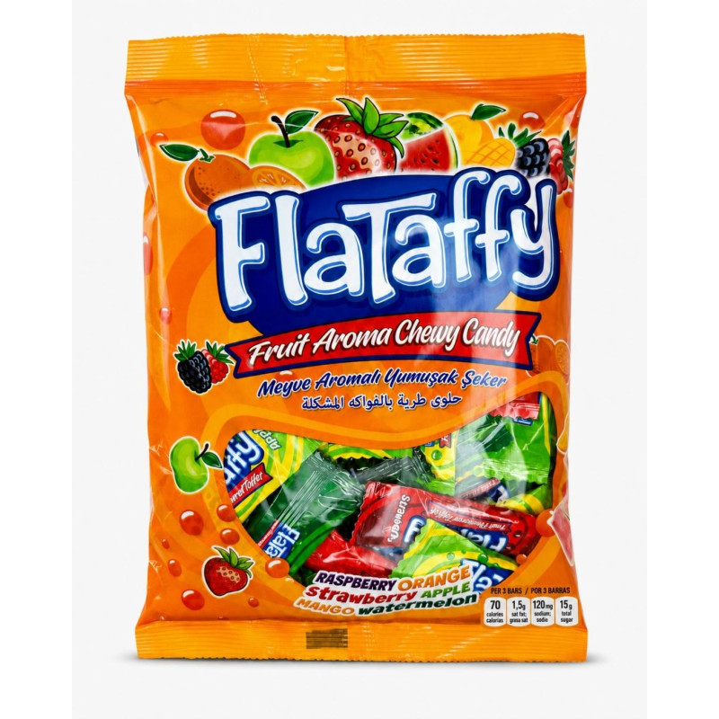 Kramtomi saldainiai FlaTaffy įvairių skonių, 500g
