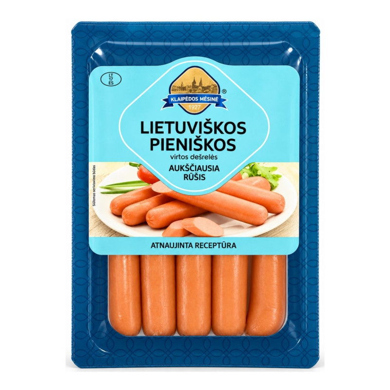 Virtos Lietuviškos pieniškos dešrelės, 260 g