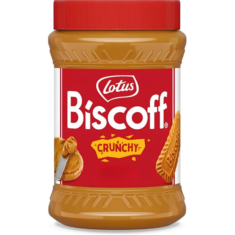 Karamelizuotų sausainių skonio kremas Lotus Biscoff Crunchy (traškus), 380 g