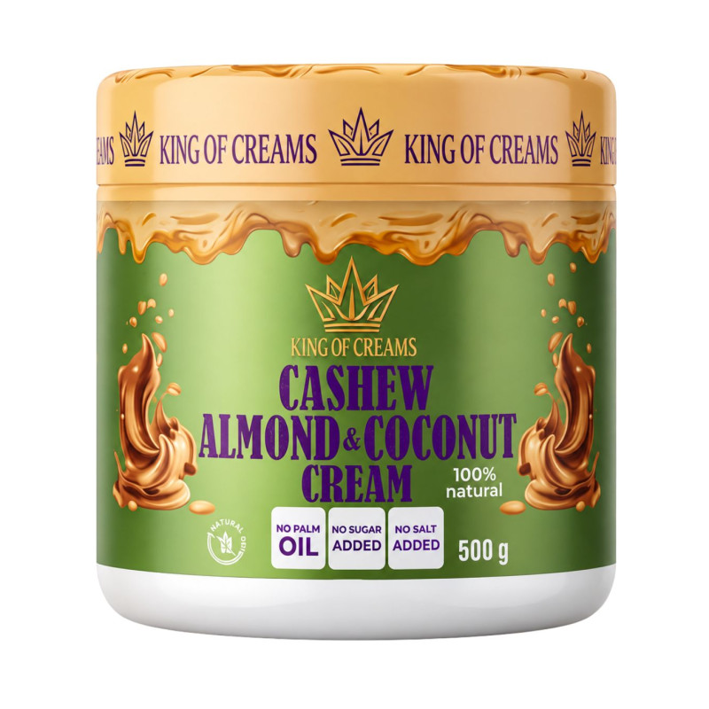 Anakardžių, migdolų ir kokosų riešutų kremas King Of Creams, 500 g