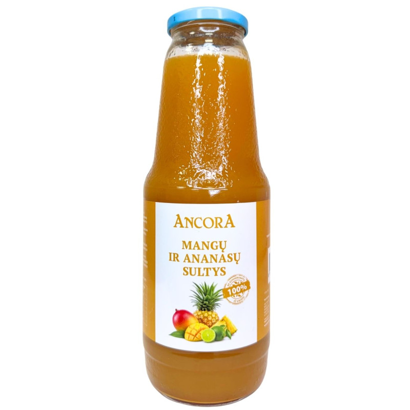 Ancora mangų ir ananasų sultys 100%, 1 l