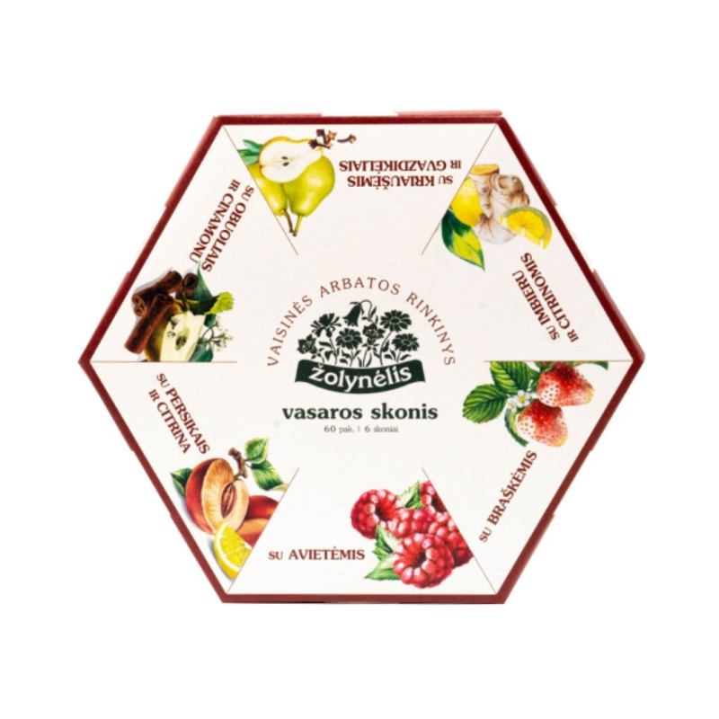 Vaisinės arbatos rinkinys Žolynėlis 6 rūšis, 125 g