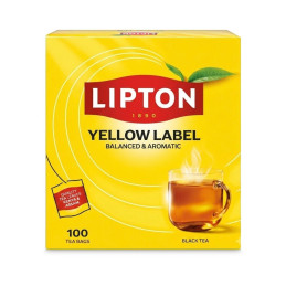 Juodoji arbata Lipton Yellow Label, 200 g (100 vnt)