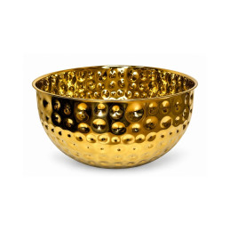 Metalinis serviravimo dubuo auksinis 26 cm