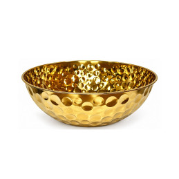 Metalinis serviravimo dubuo auksinis 25 cm