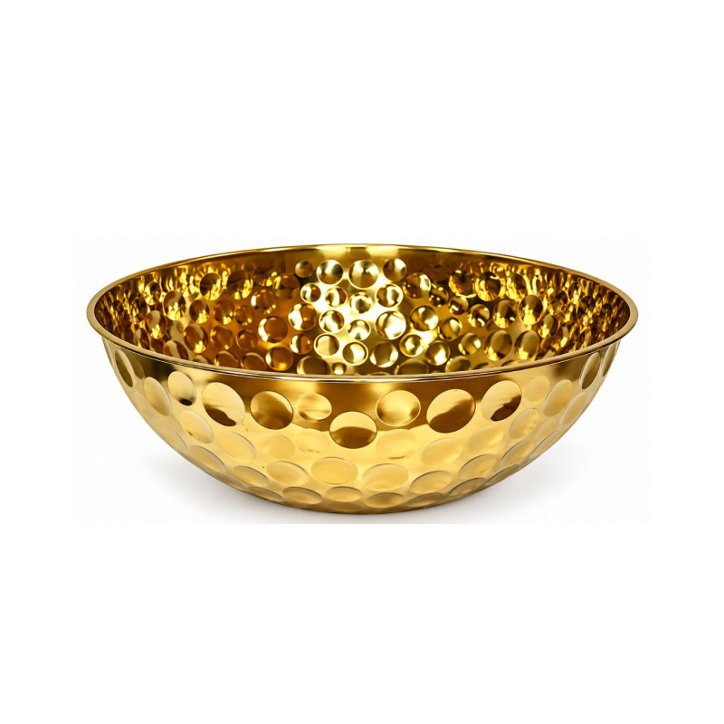 Metalinis serviravimo dubuo auksinis 25 cm