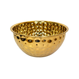 Metalinis serviravimo dubuo auksinis 14 cm