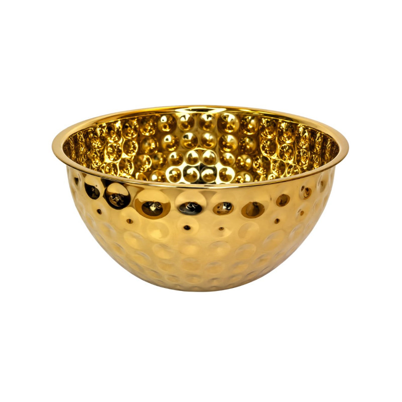 Metalinis serviravimo dubuo auksinis 14 cm