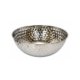 Metalinis serviravimo dubuo sidabrinis 25 cm