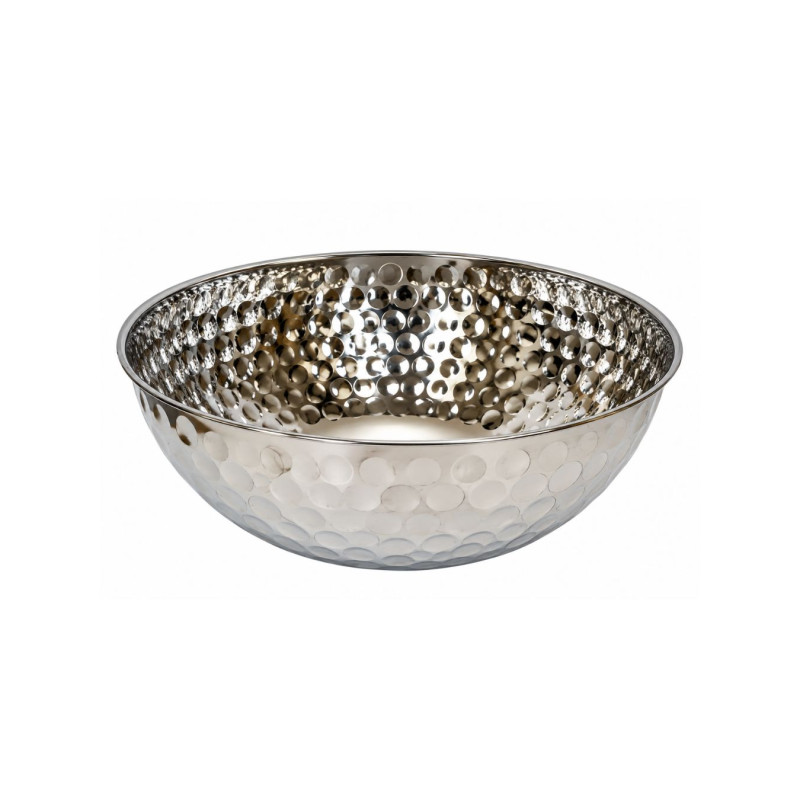 Metalinis serviravimo dubuo sidabrinis 25 cm
