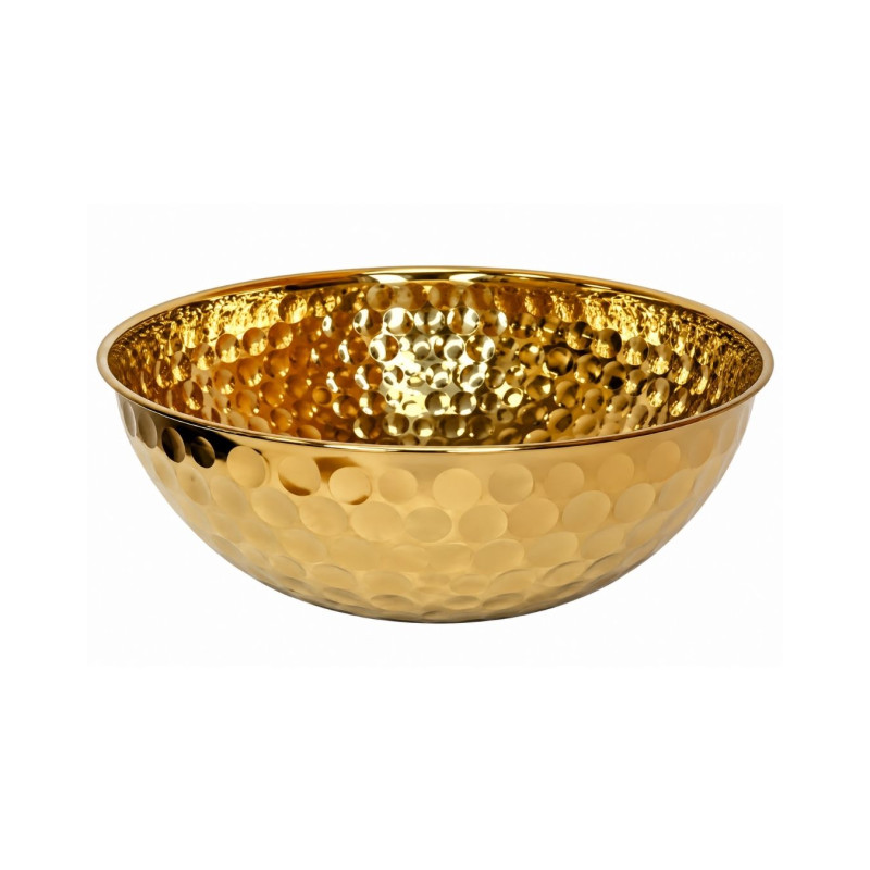 Metalinis serviravimo dubuo auksinis 28 cm