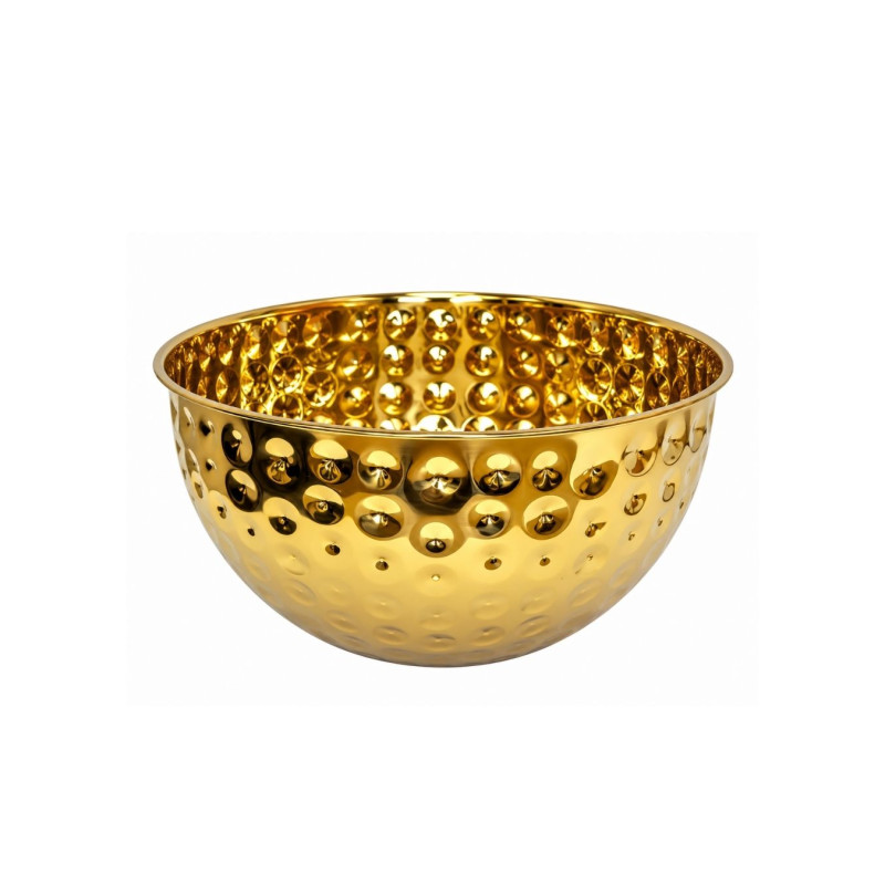 Metalinis serviravimo dubuo auksinis 22 cm