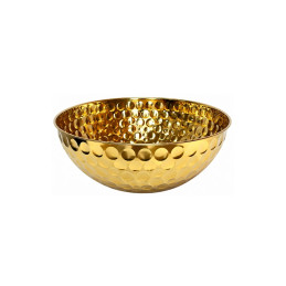 Metalinis serviravimo dubuo auksinis 19 cm