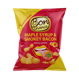 Duonos traškučiai Bon Chance klevų sirupo ir rūkytos šoninės skonio, 120 g