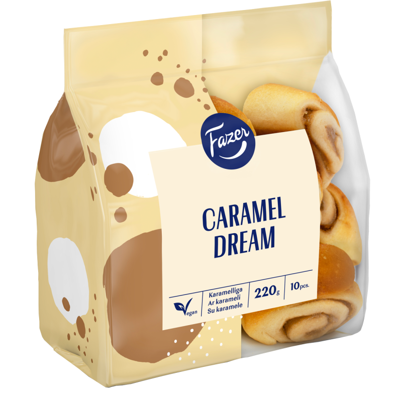 Mini bandelės Fazer su karamelės įdaru, 220 g