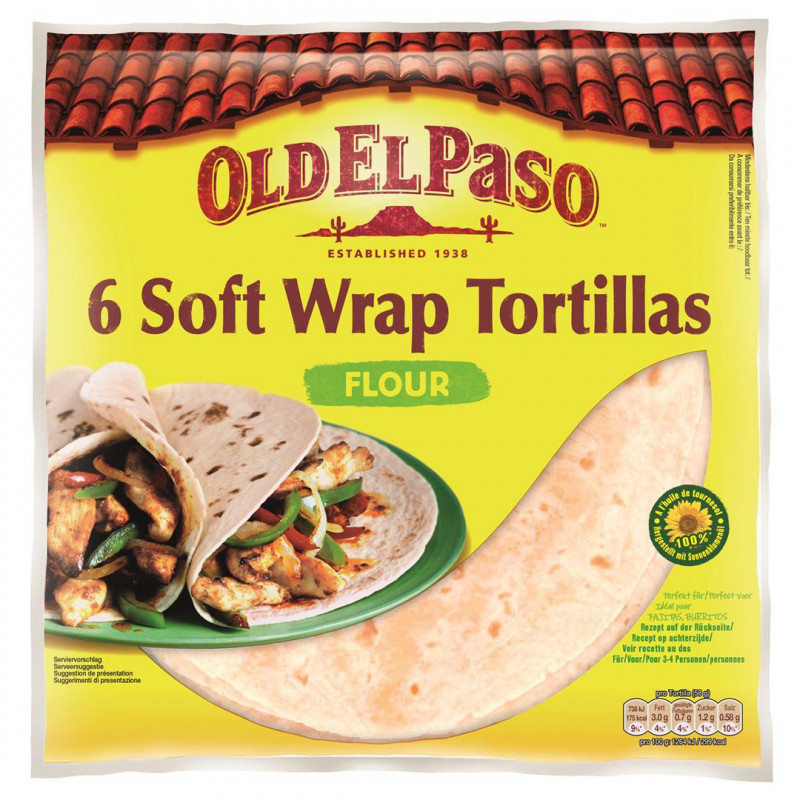Kvietinės tortilijos OLD EL PASO 6vnt, 350g