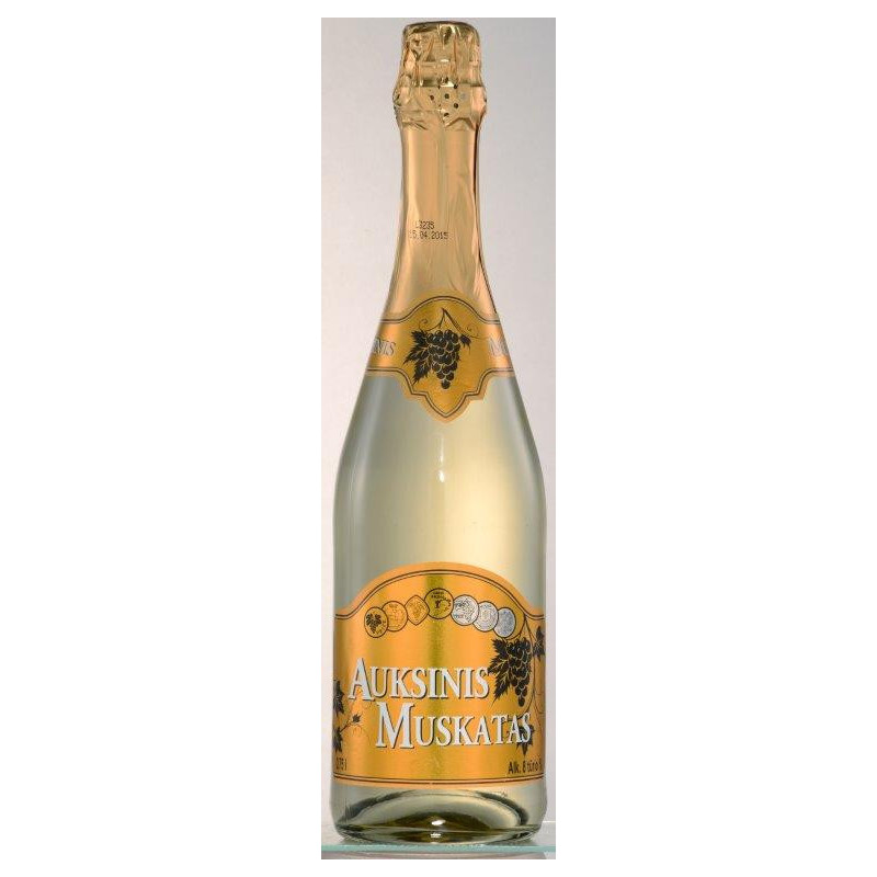 Baltasis saldus vyno gėrimas Auksinis Muskatas (8%), 750 ml